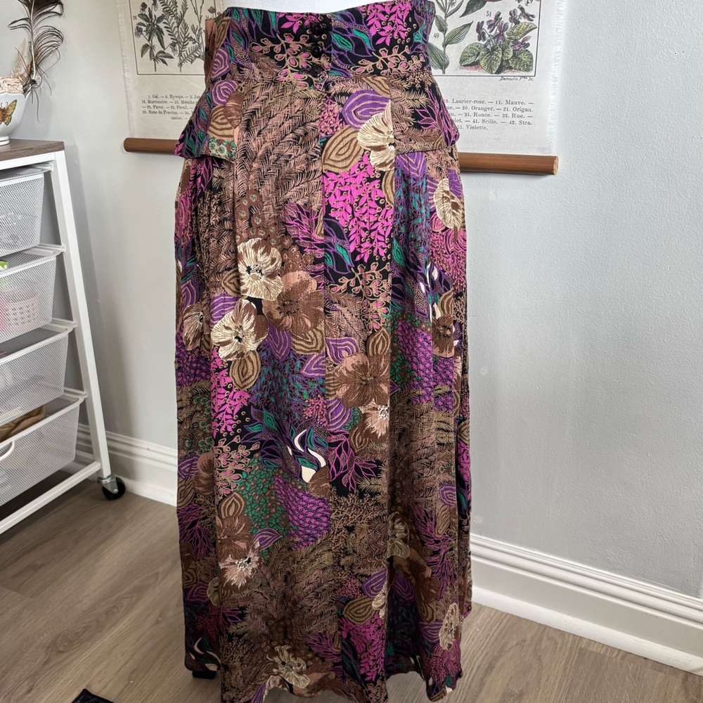 Vintage Floral Maxi Skirt